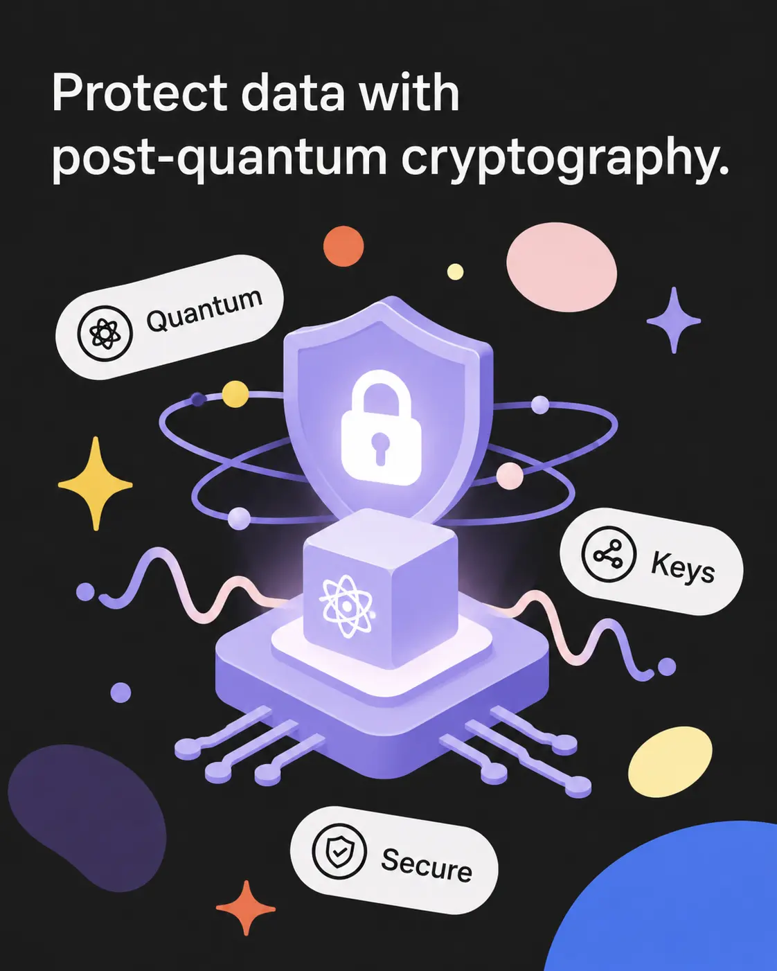 耐量子暗号とブロックチェーンセキュリティのイメージ