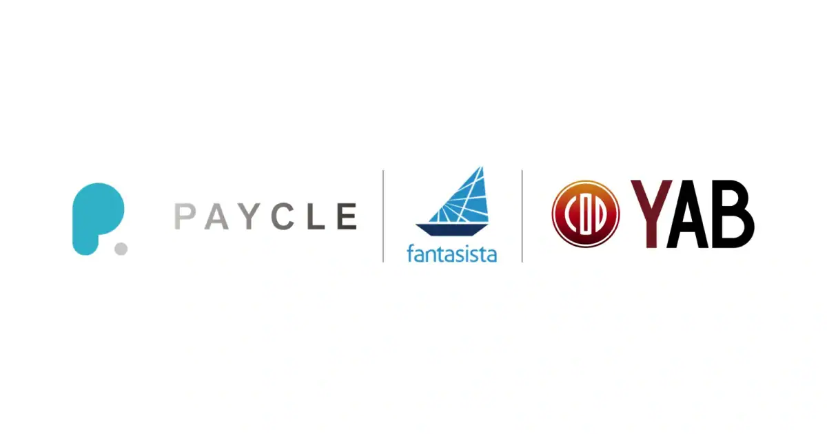PAYCLE・fantasista・YAMAKOMA ASSET BANK のロゴ並び画像